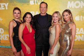 Charlotte Lawrence, Natalie Martinez, Vince Vaughn, Meredith Hagner and Michelle Monaghan at the premiere of "Bad Monkey" held at the Billy Wilder Theater at the Hammer Museum on August 12, 2024 in Los Angeles, California.