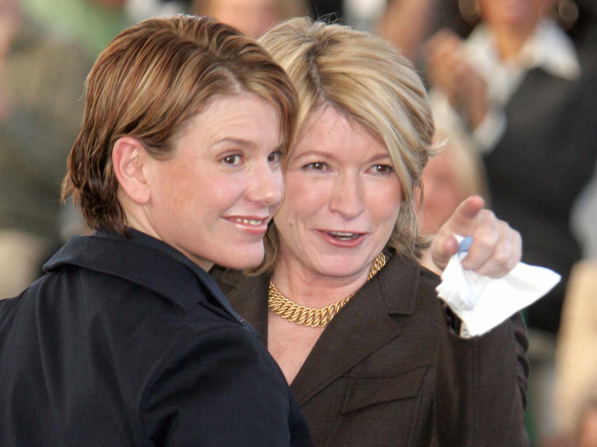 Martha Stewart (right) and daughter Alexis during Martha Stewart Returns to Work - Press Conference at Omnimedia Headquarters in New York City, New York, United States