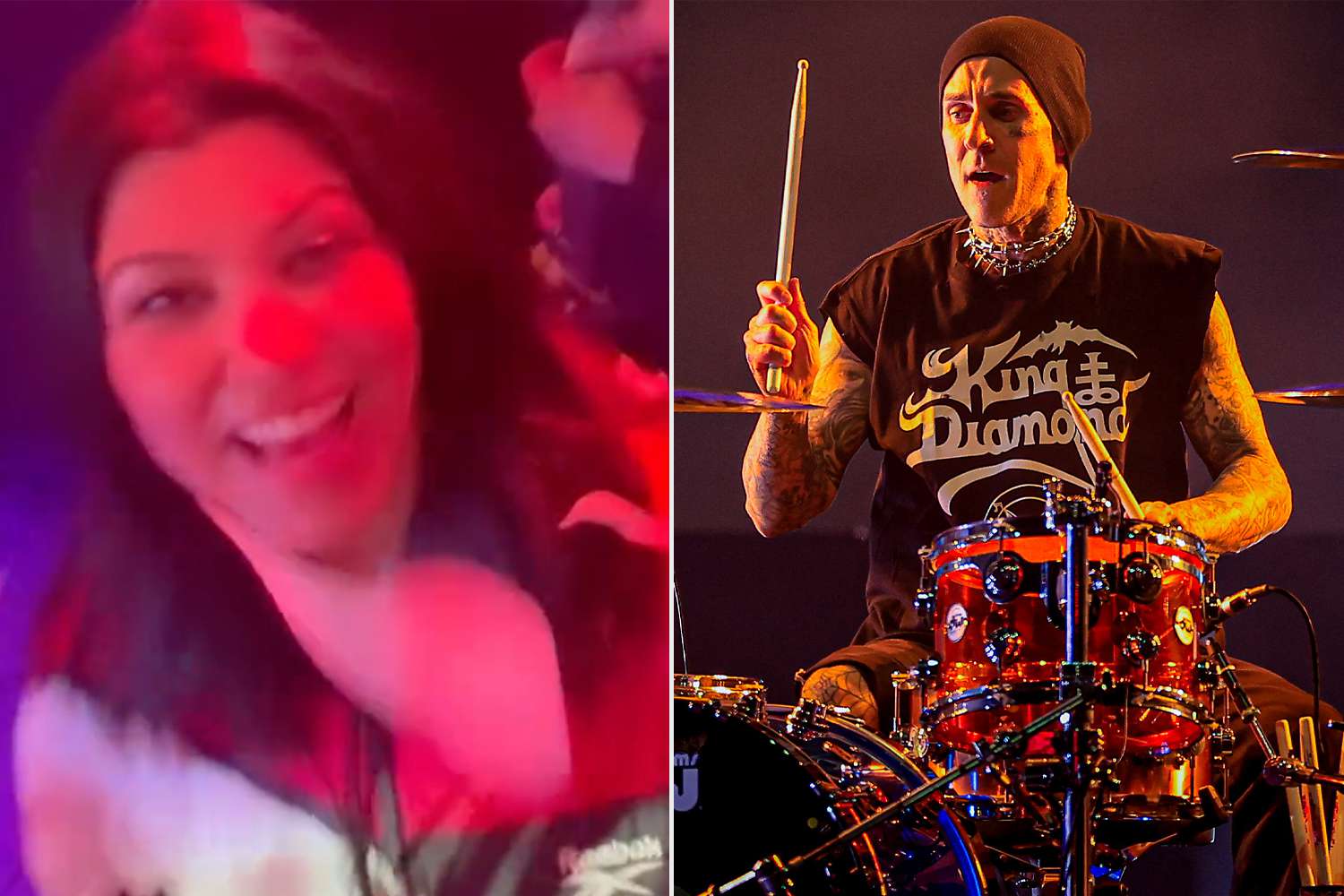 Kourtney Kardashian, Travis Barker, Blink 182 concert, Instagram