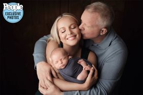 Anthony Michael Hall and wife Lucia with son Michael Anthony II credit: Laura Jane Williamson