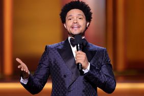 LAS VEGAS, NEVADA - APRIL 03: Host Trevor Noah speaks onstage during the 64th Annual GRAMMY Awards at MGM Grand Garden Arena on April 03, 2022 in Las Vegas, Nevada. (Photo by Rich Fury/Getty Images for The Recording Academy)