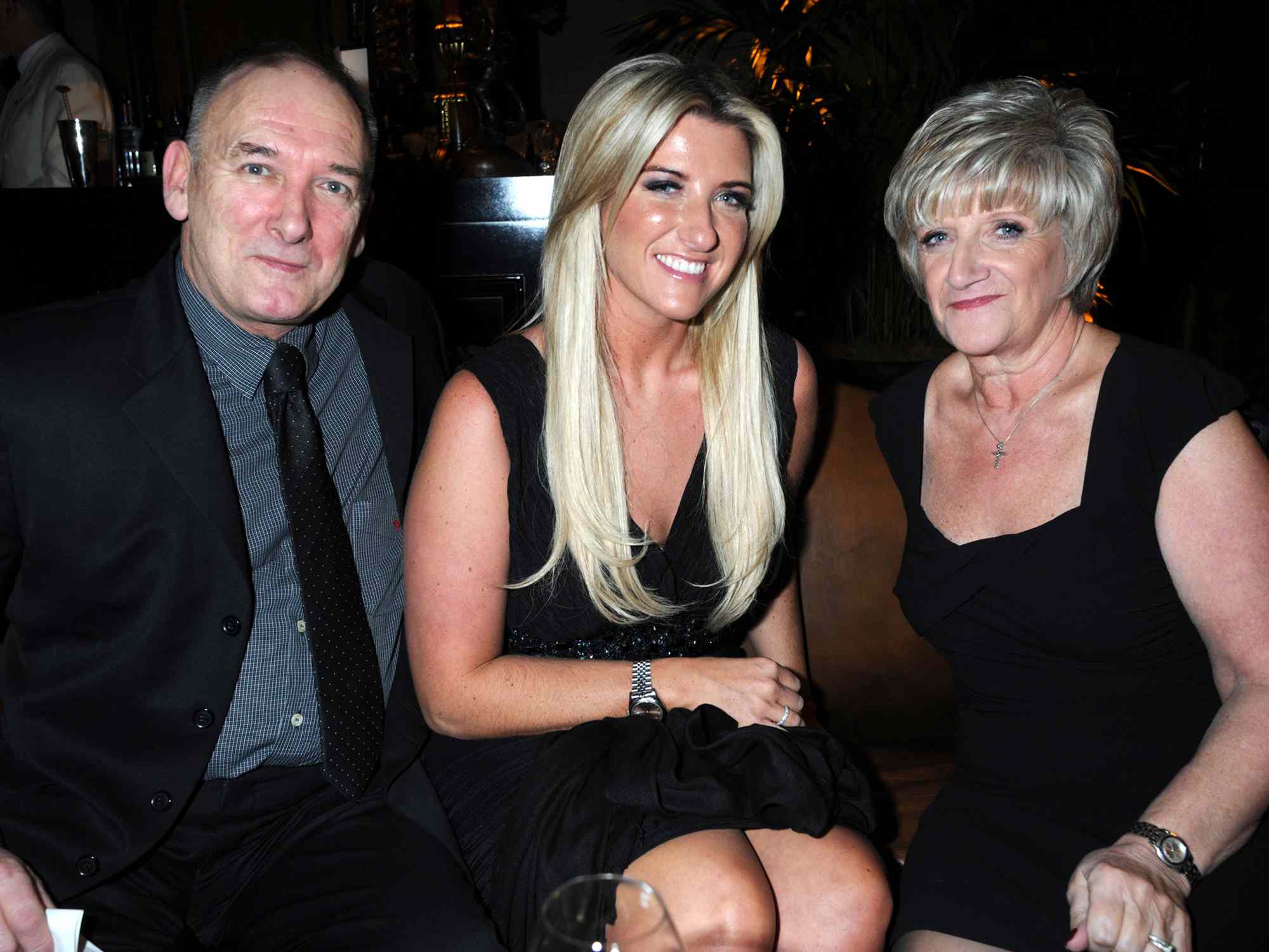 Ted Beckham, Joanne Beckham and Sandra Beckham at a launch party for David Beckham's bodywear range with H&M