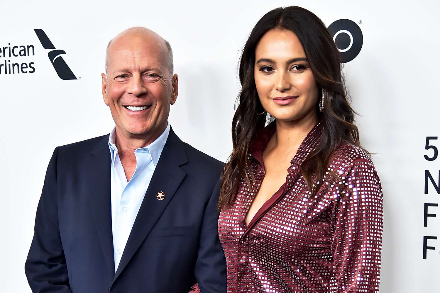 ruce Willis and wife Emma Heming Willis attend the "Motherless Brooklyn" Arrivals during the 57th New York Film Festival on October 11, 2019 in New York City.