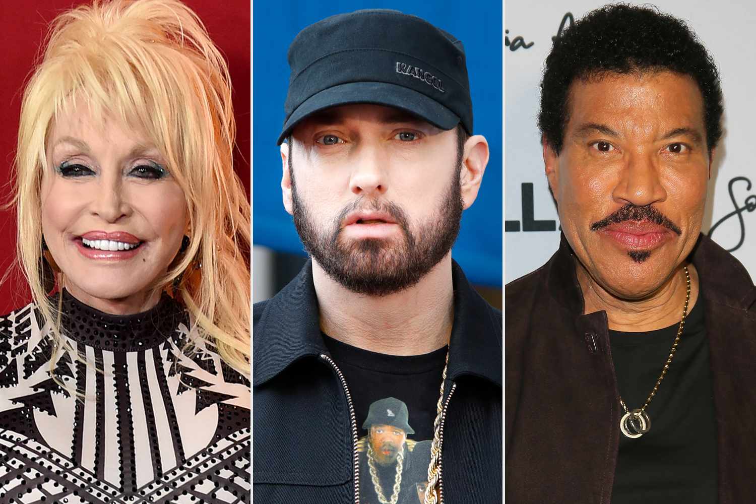 Dolly Parton, Eminem, Lionel Richie