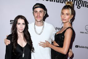 LOS ANGELES, CALIFORNIA - JANUARY 27: Pattie Mallette, Justin Bieber and Hailey Bieber arrives at the Premiere Of YouTube Originals' "Justin Bieber: Seasons" at Regency Bruin Theatre on January 27, 2020 in Los Angeles, California.