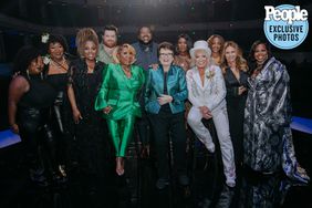 Chauntee Ross and Monique Ross of SistaStrings, Ledisi, Fancy Hagood, Michael Trotter Jr. and Tanya Trotter of The War and Treaty, Mickey Guyton, Lucie Silvas, Amber Riley, (Front Row L-R) Patti LaBelle, Billie Jean King and Tanya Tucker on stage at CMT Smashing Glass: A Celebration of the Groundbreaking Women of Music