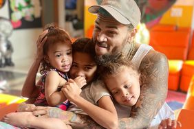 Chris Brown and his kids Royalty, Aeko, and Lovely.