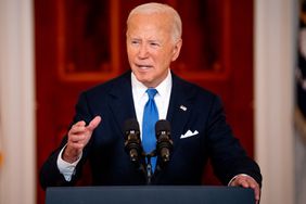 President Joe Biden speaks to the media following the Supreme Court's ruling on charges against former President Donald Trump that he sought to subvert the 2020 election, at the White House on July 1, 2024