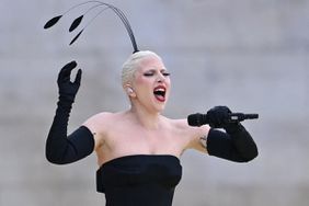 26 July 2024, France, Paris: Olympia, Paris 2024, opening ceremony of the Summer Olympics, singer Lady Gaga performs before the opening ceremony. 