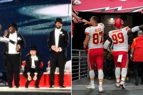 Kameron Saunders, Travis Kelce on stage with Taylor Swift; Travis Kelce (87) and defensive tackle Khalen Saunders after a game in AZ.