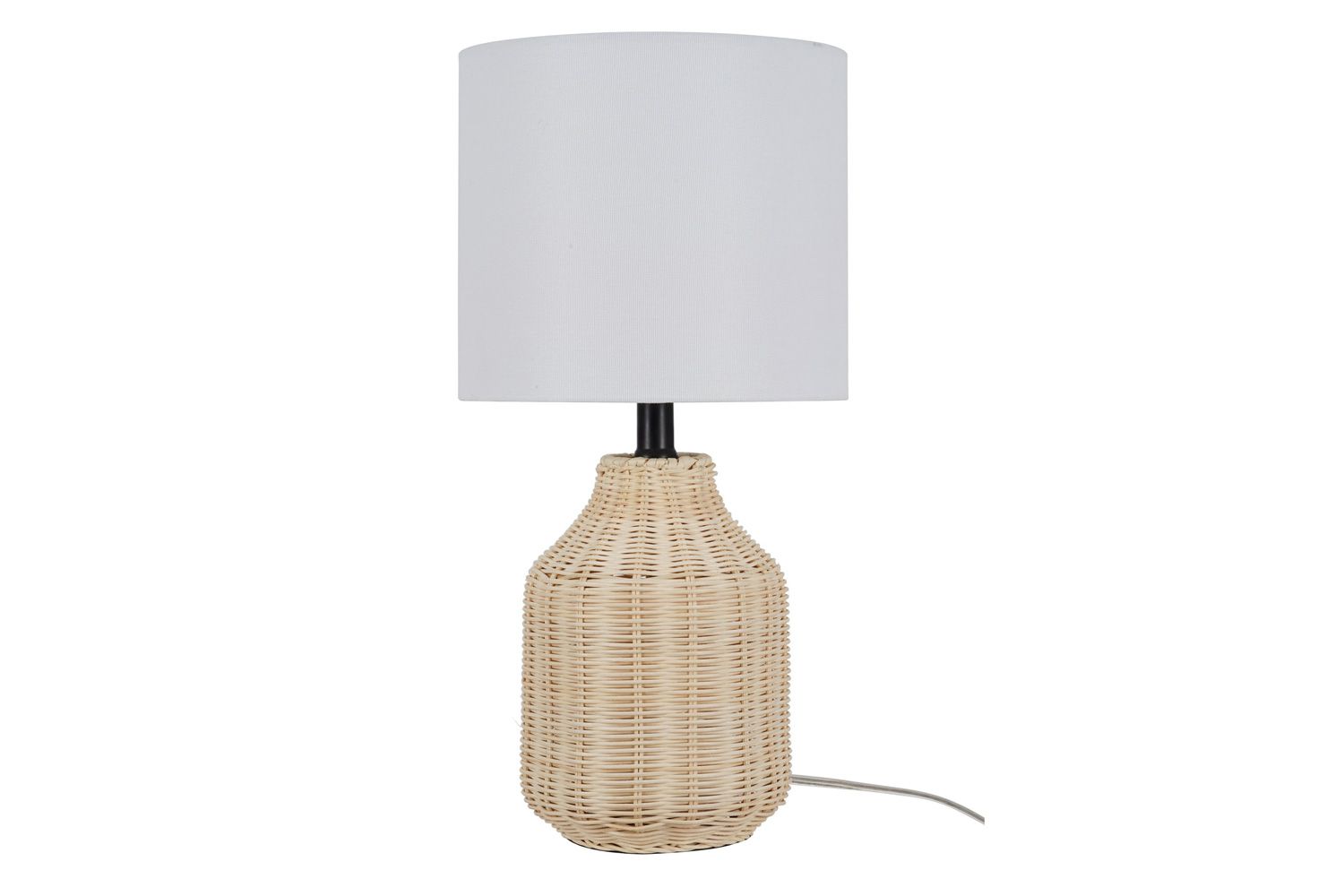 Better Homes & Gardens 18" Woven Rattan Table Lamp, Natural Finish