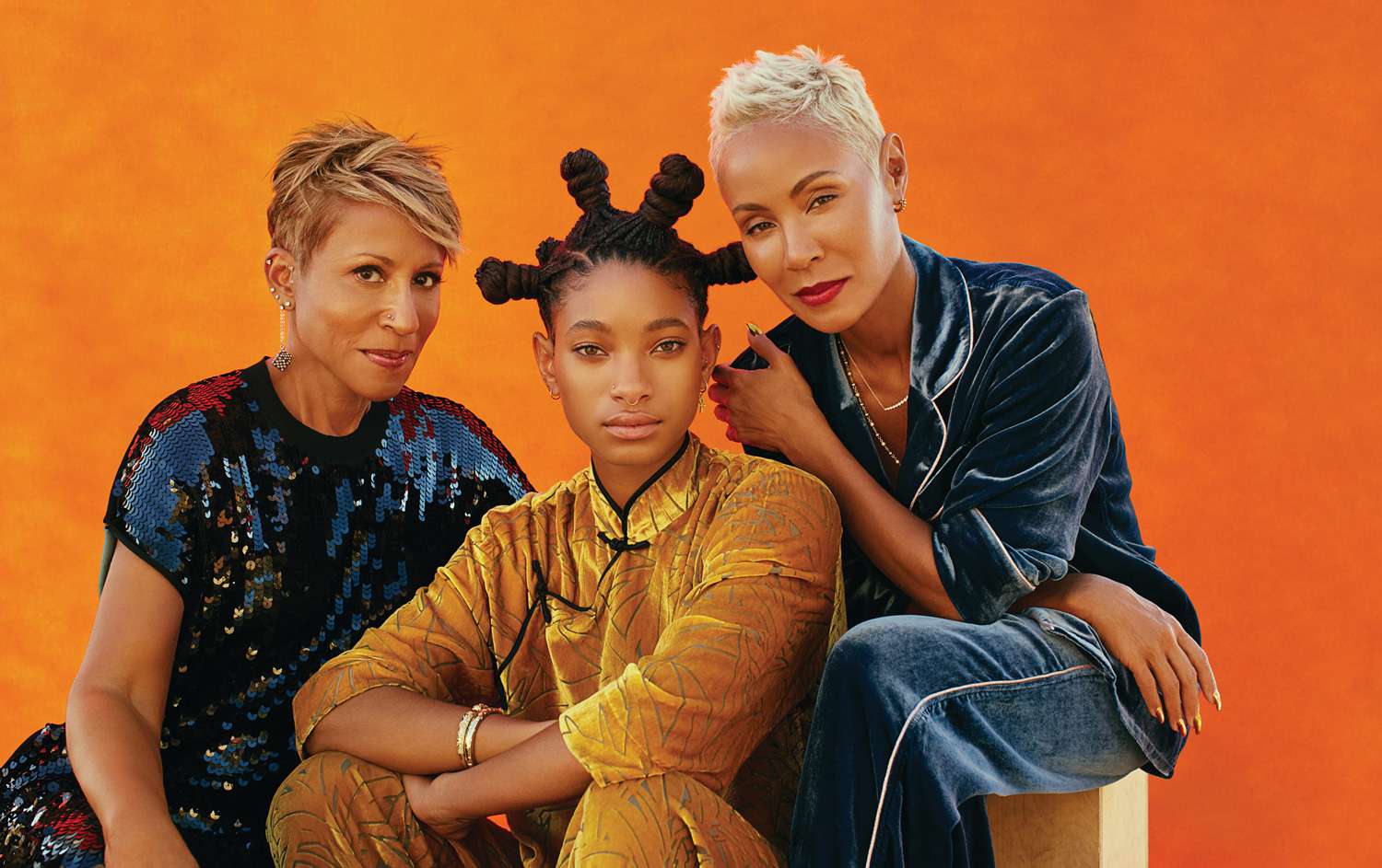 Adrienne Banfield-Norris, Willow Smith, and Jada Pinkett Smith Portrait 