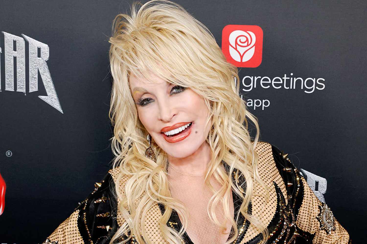 Dolly Parton attends Dolly Parton's Rockstar VIP Album Release Party with American Greetings on November 16, 2023 in Nashville, 