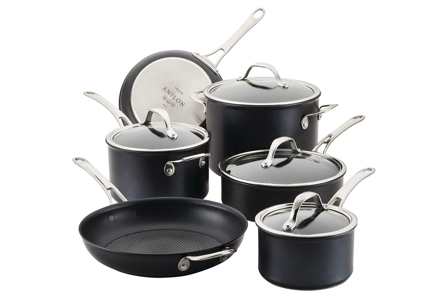 AnolonX 10-Piece Hybrid Nonstick Cookware Set