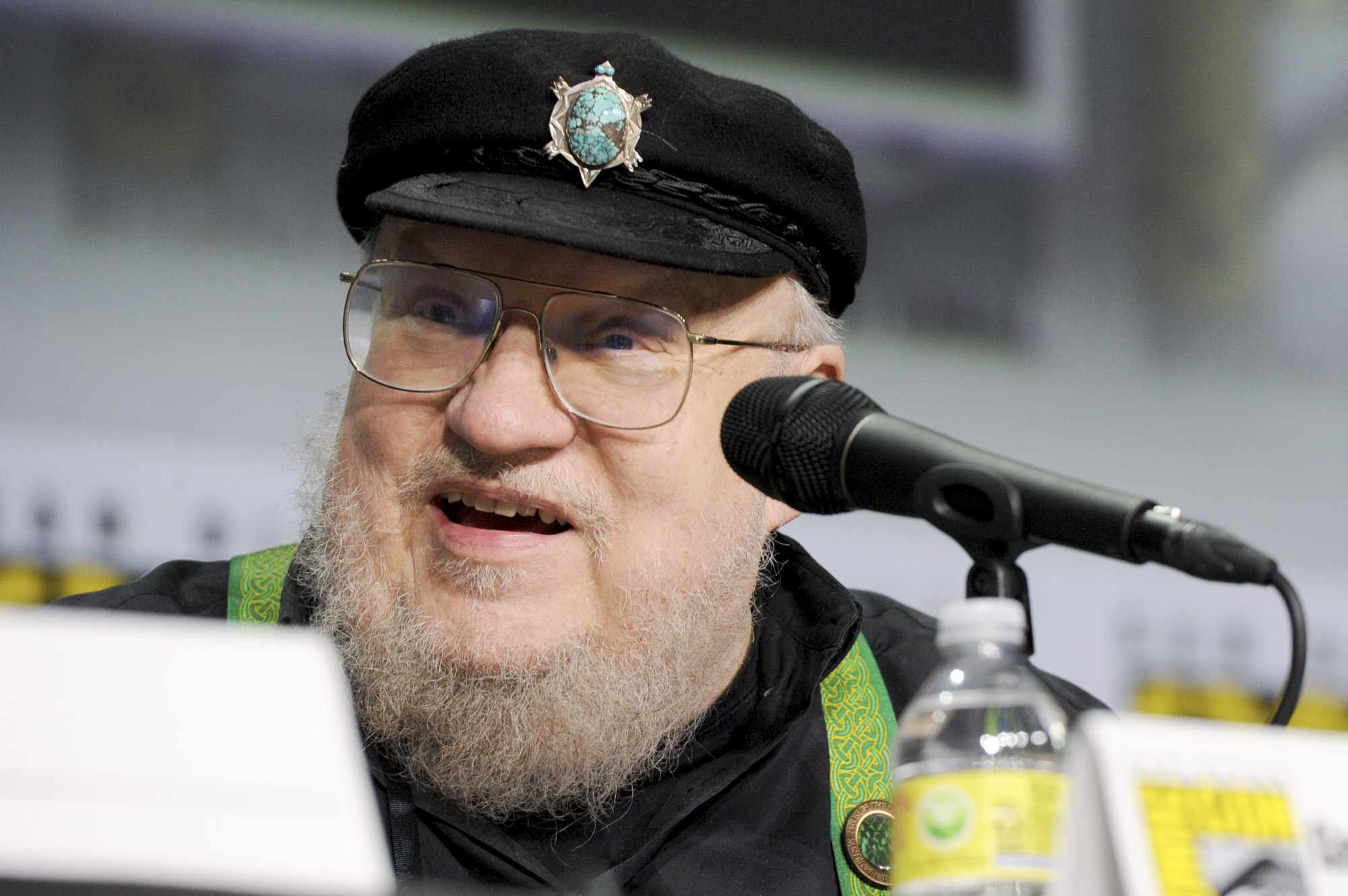 George R.R. Martin speaks onstage at the "House of the Dragon" panel during 2022 Comic Con International: San Diego at San Diego Convention Center on July 23, 2022 in San Diego, California.