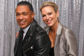T.J. Holmes and Amy Robach are photographed backstage at iHeartRadio Jingle Ball 2023 at Madison Square Garden on December 8, 