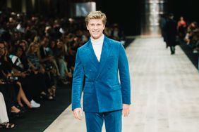 Robert Irwin showcases designs by Godwin during the Suit Up Runway at Melbourne Fashion Festival 2024 on March 06, 2024 in Melbourne, Australia.