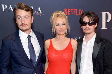 Brandon Thomas Lee, Pamela Anderson, and Dylan Jagger Lee