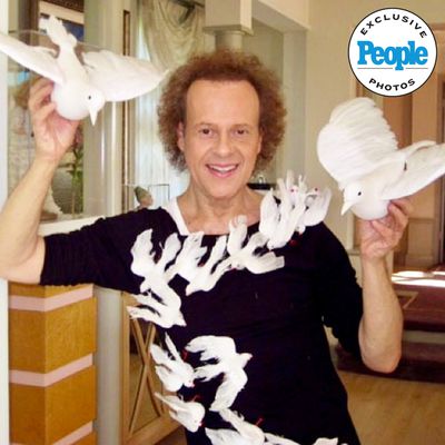 Richard Simmons with peace doves 2012