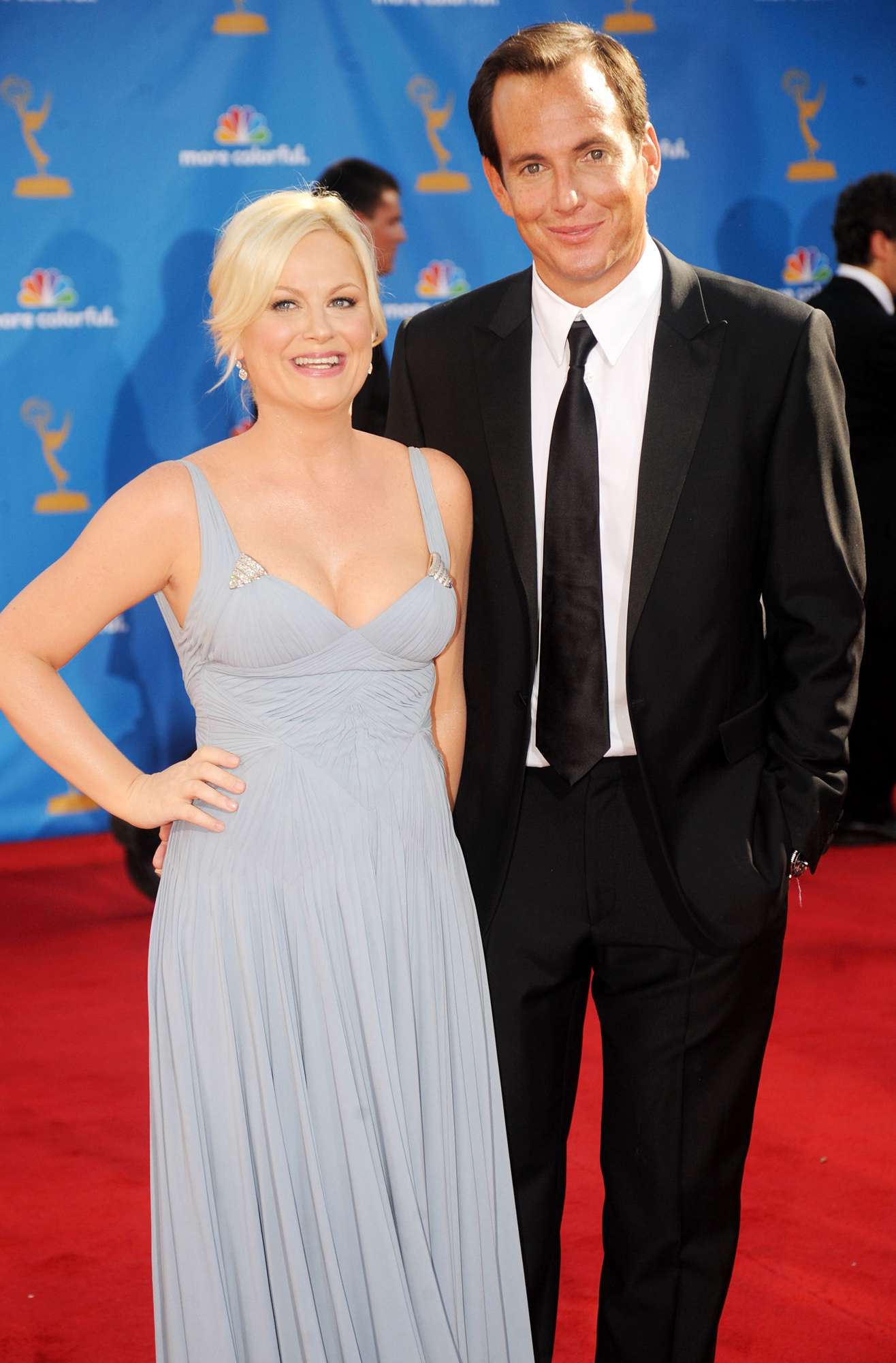 Amy Poehler and husband actor Will Arnett arrive at the 62nd Annual Primetime Emmy Awards held at the Nokia Theatre L.A. Live on August 29, 2010 in Los Angeles, California