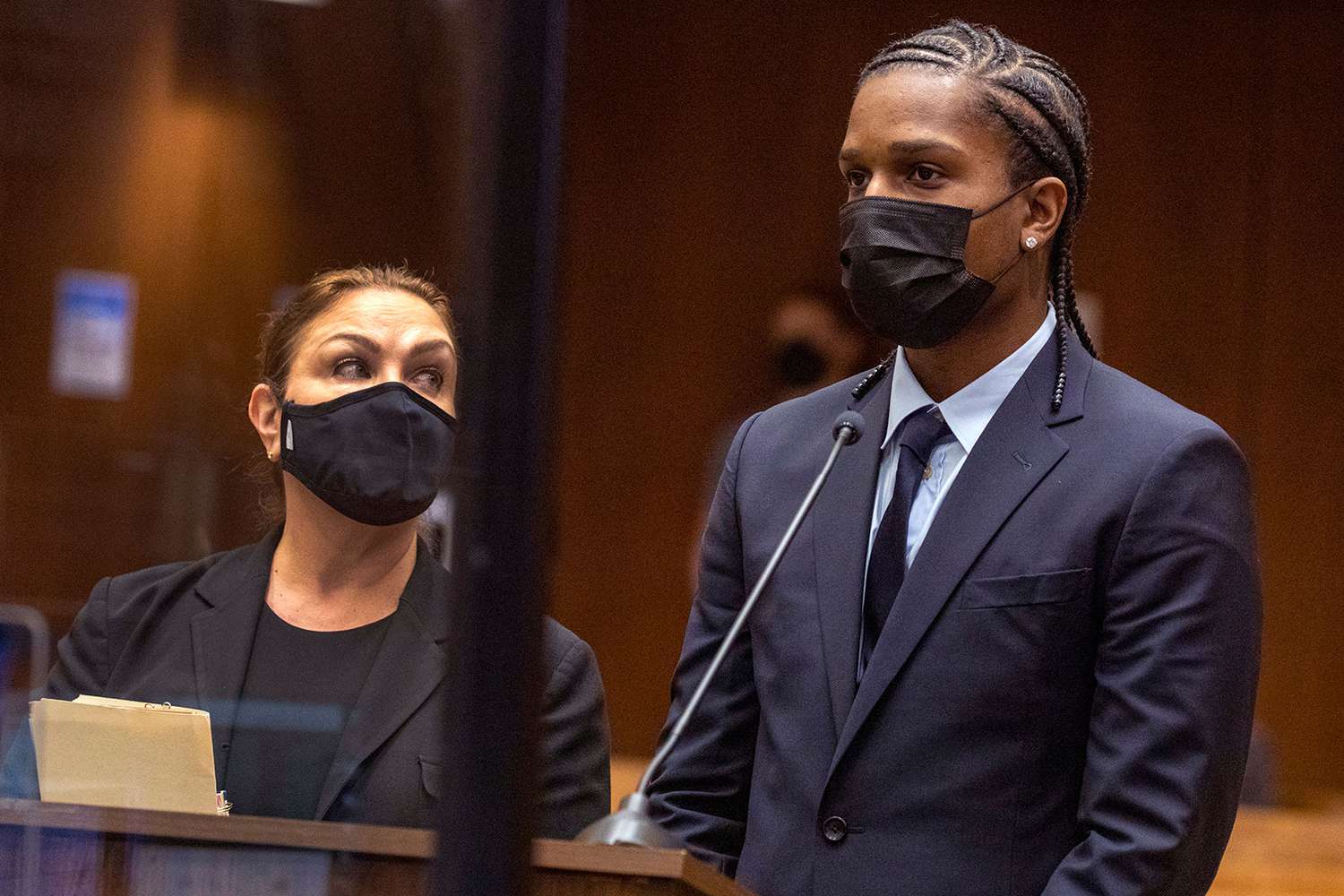 US Rapper Rakim Mayers, better known as A$AP Rocky appears in a Los Angeles Superior courtroom in Los Angeles, California, USA, 17 August 2022. A$AP Rocky pleaded not guilty to assault charges stemming from a November run-in with a former friend in Hollywood. The rapper remains free on 550,000 US dollars bond and is due back in court on 02 November.