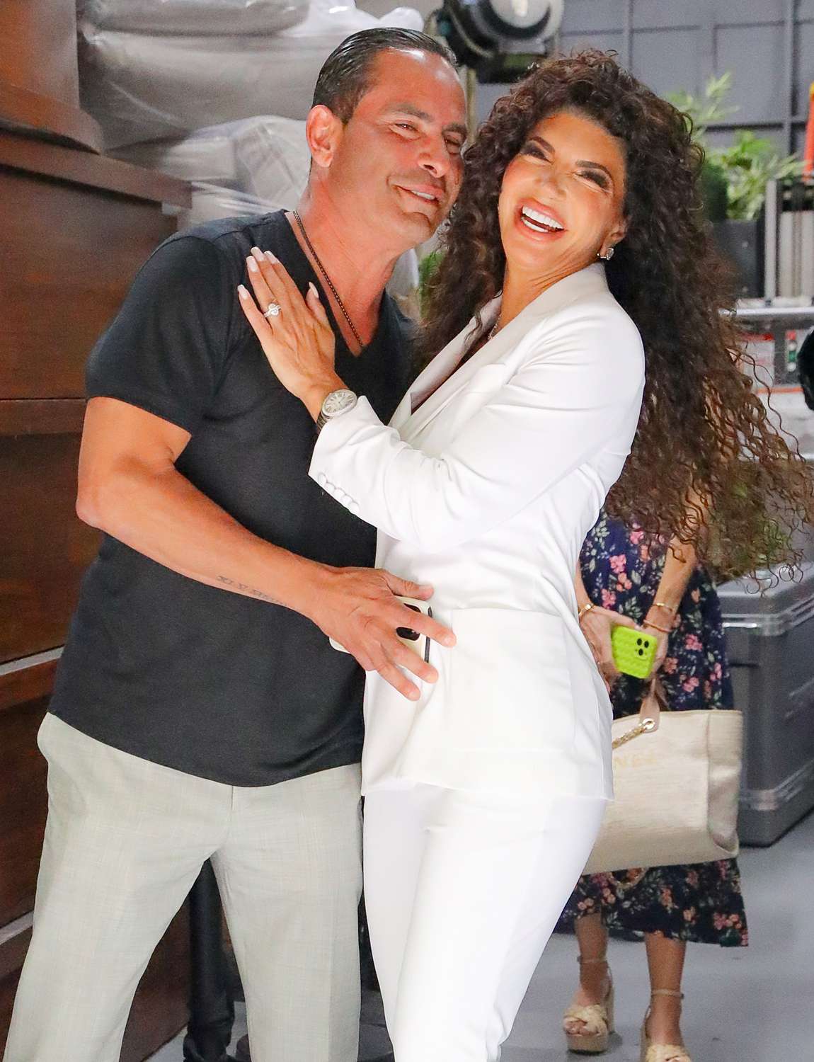 Teresa Giudice and husband Luis Ruelas seen having a passionate kiss while leaving the Live