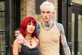 Megan Fox and Machine Gun Kelly are loved-up as they walk arm-in-arm leaving Soho House in New York City