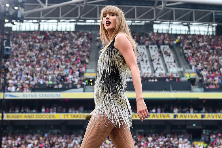 Taylor Swift performs on stage during 