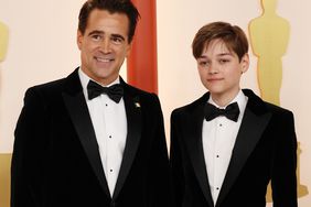 Colin Farrell and guest attends the 95th Academy Awards at the Dolby Theatre on March 12, 2023 in Hollywood, California