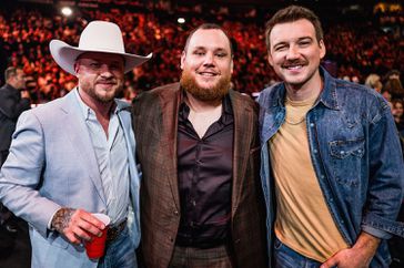 Cody Johnson, Luke Combs and Morgan Wallen attend the 57th Annual Country Music Association Awards