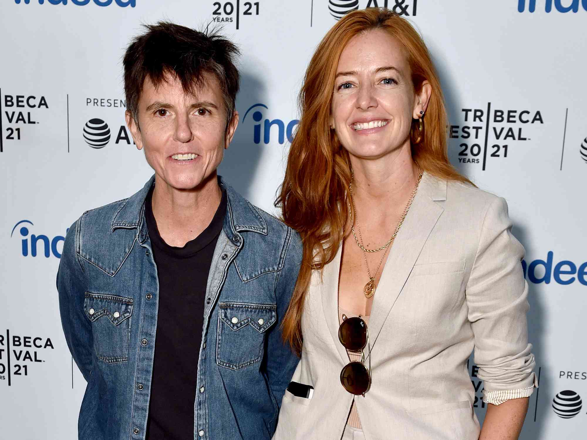 Tig Notaro and Stephanie Allynne at the Tribeca Festival After-Party for Rising Voices on June 16, 2021 in New York City. 