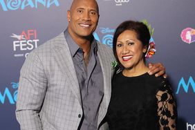 Dwayne Johnson and his mom, Ata Johnson arrive at the AFI FEST 2016 presented by Audi premiere of Disney's "Moana" held at the El Capitan Theatre on November 14, 2016 in Hollywood, California