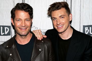 Nate Berkus and Jeremiah Brent attend the Build Series to discuss 'Nate & Jeremiah by Design' at Build Studio in New York City. 