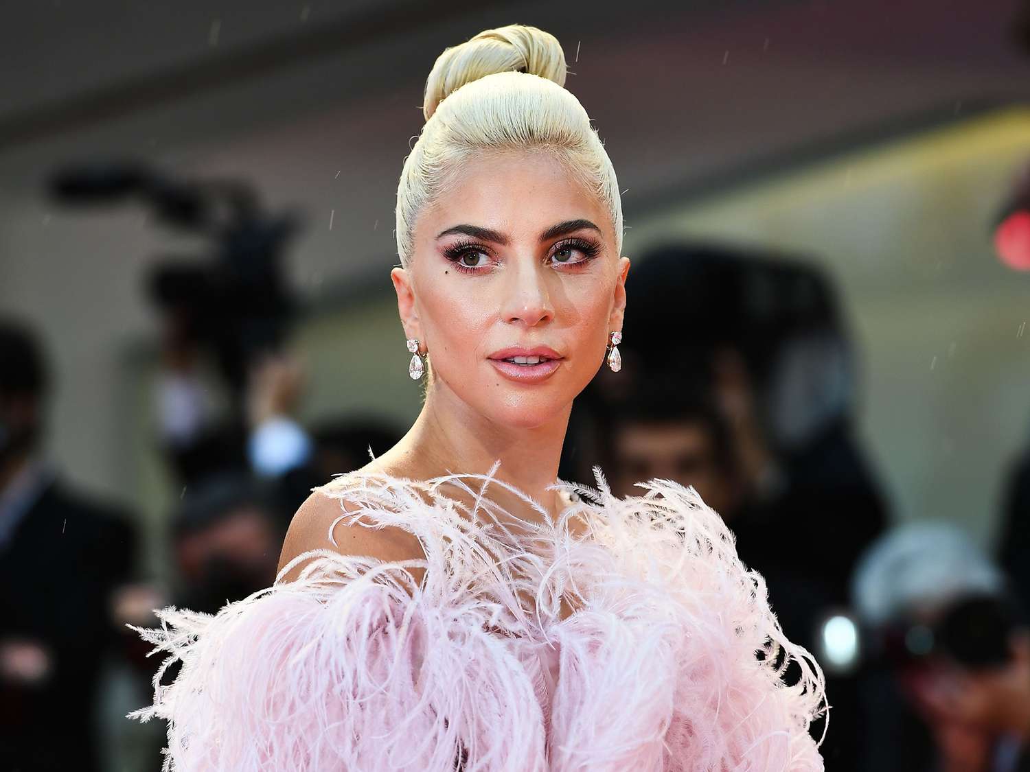 Lady Gaga arrives for the premiere of the film "A Star is Born" presented out of competition on August 31, 2018 during the 75th Venice Film Festival at Venice Lido