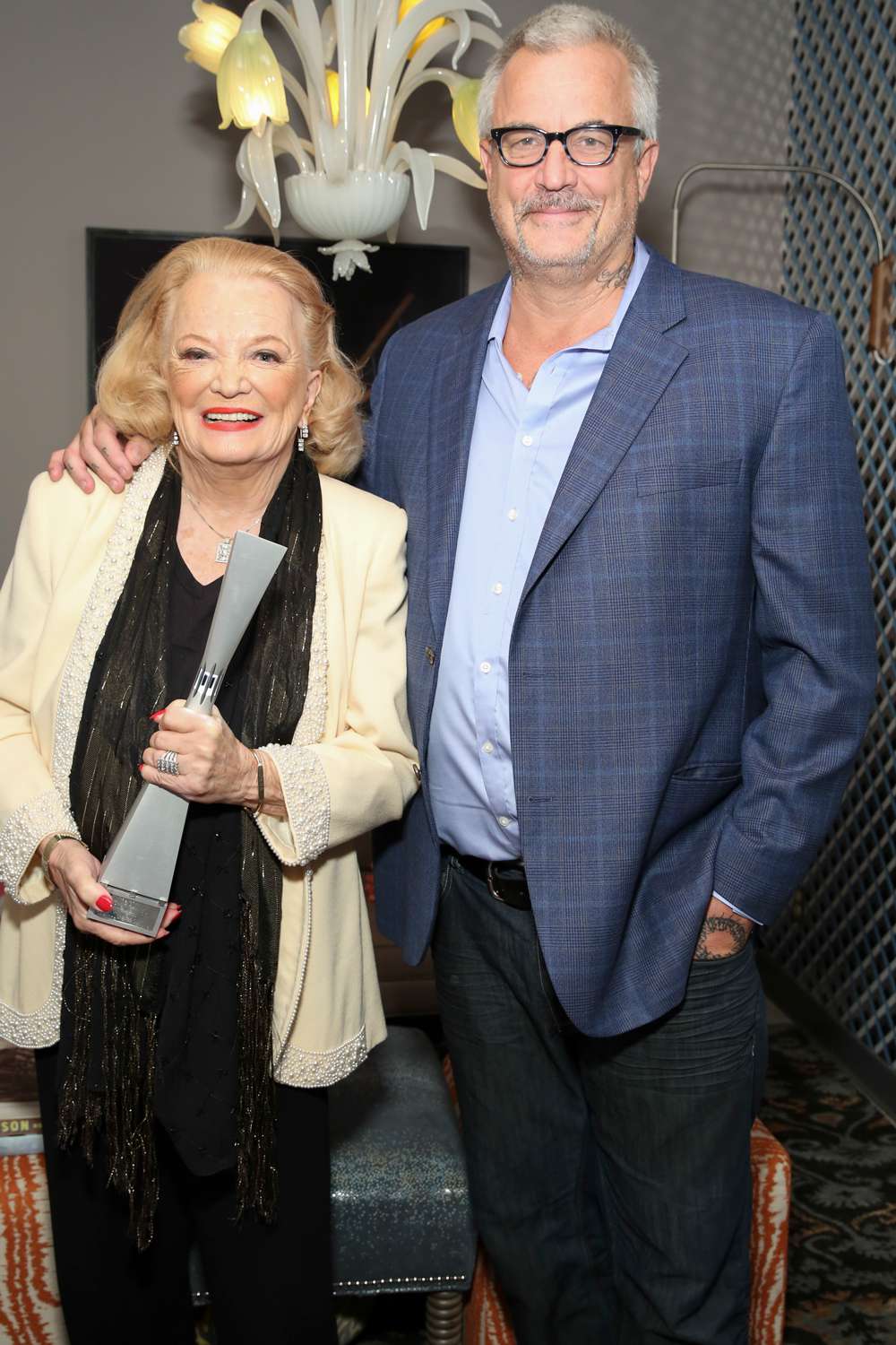 Actress Gena Rowlands and Nick Cassavetes attend the 17th Annual Savannah Film Festival on October 30, 2014 in Savannah, Georgia.