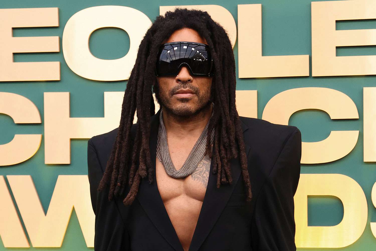 Lenny Kravitz attends the 2024 People's Choice Awards at Barker Hangar on February 18, 2024 in Santa Monica, California.