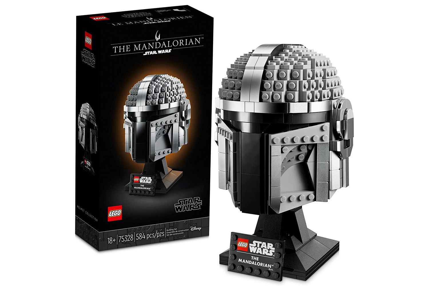 Amazon LEGO Star Wars The Mandalorian Helmet 75328 Buildable Model Kit