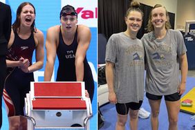Katie Ledecky, Erin Gemmell and Phoebe Bacon competing at US Olympic swimming trials