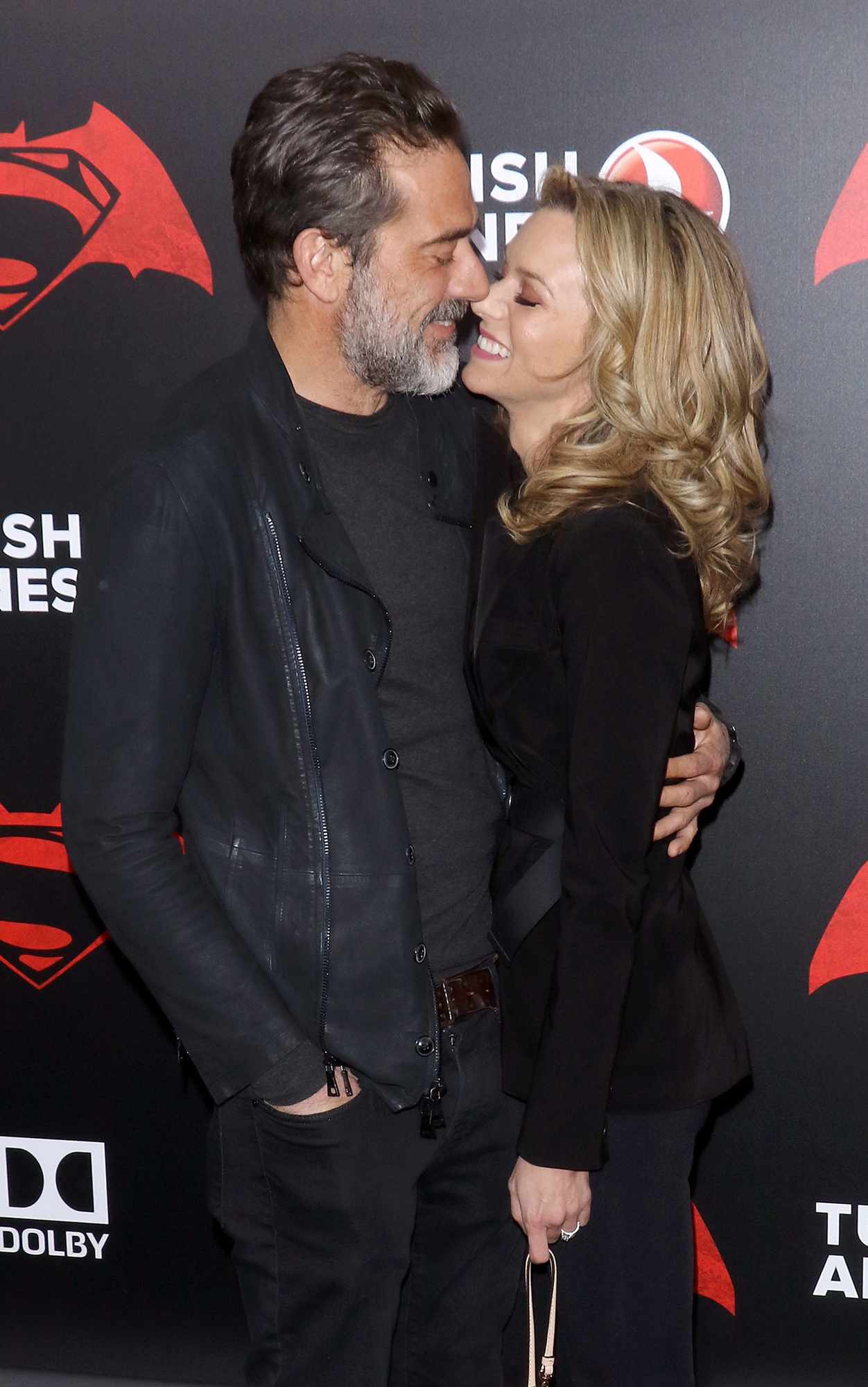 Jeffrey Dean Morgan and Hilarie Burton attend the "Batman V Superman: Dawn Of Justice" New York premiere at Radio City Music Hall on March 20, 2016 in New York City