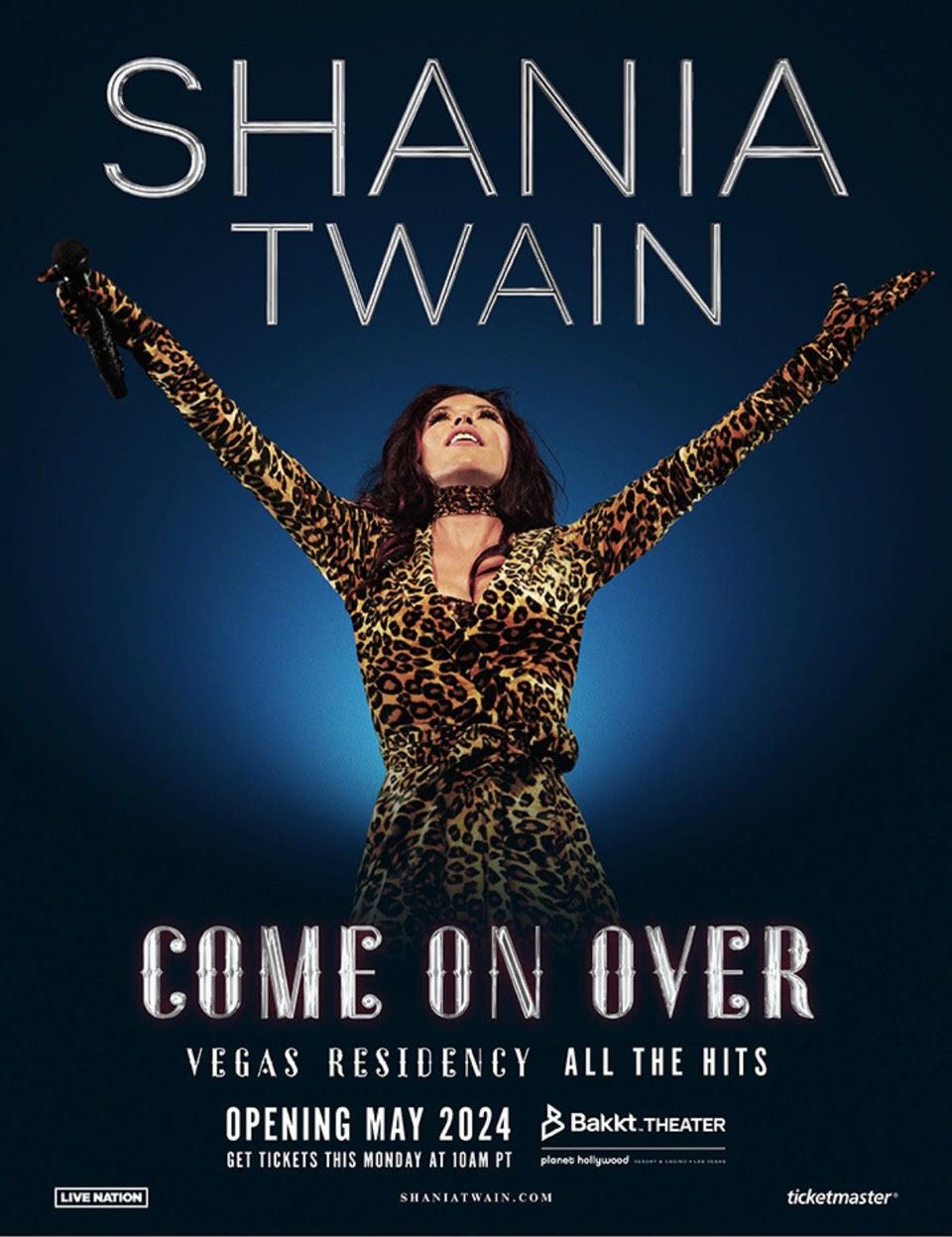 Shania Twain tour poster