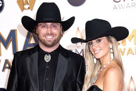 Devlin Hodges and Lainey Wilson attend the 57th Annual CMA Awards at Bridgestone Arena on November 08, 2023 in Nashville, Tennessee.