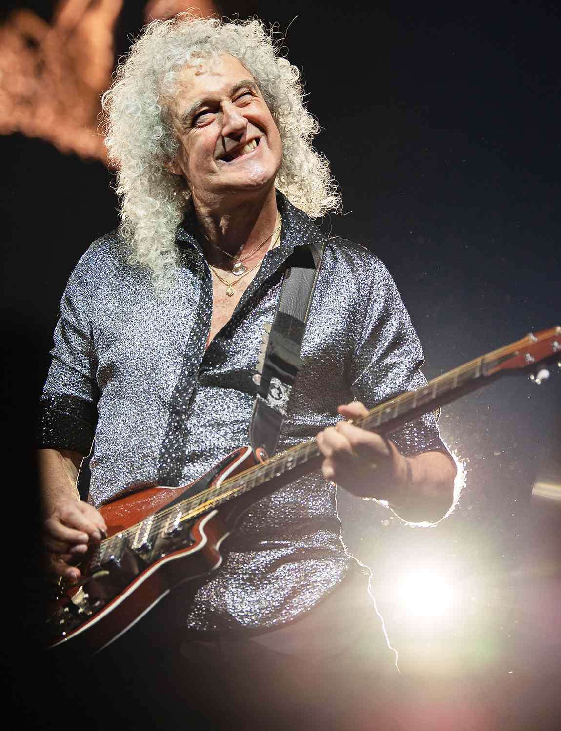 Brian May performs during the Queen + Adam Lambert