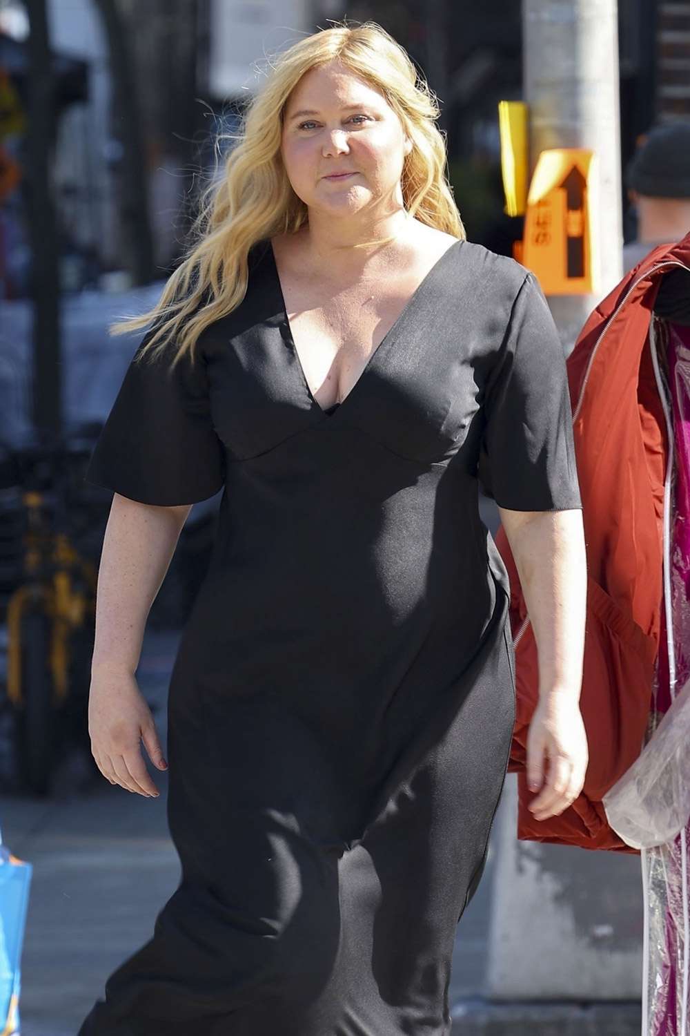 Amy Schumer spotted filming "Kinda Pregnant" on NYC streets after recently opening up about Cushing Syndrome diagnosis