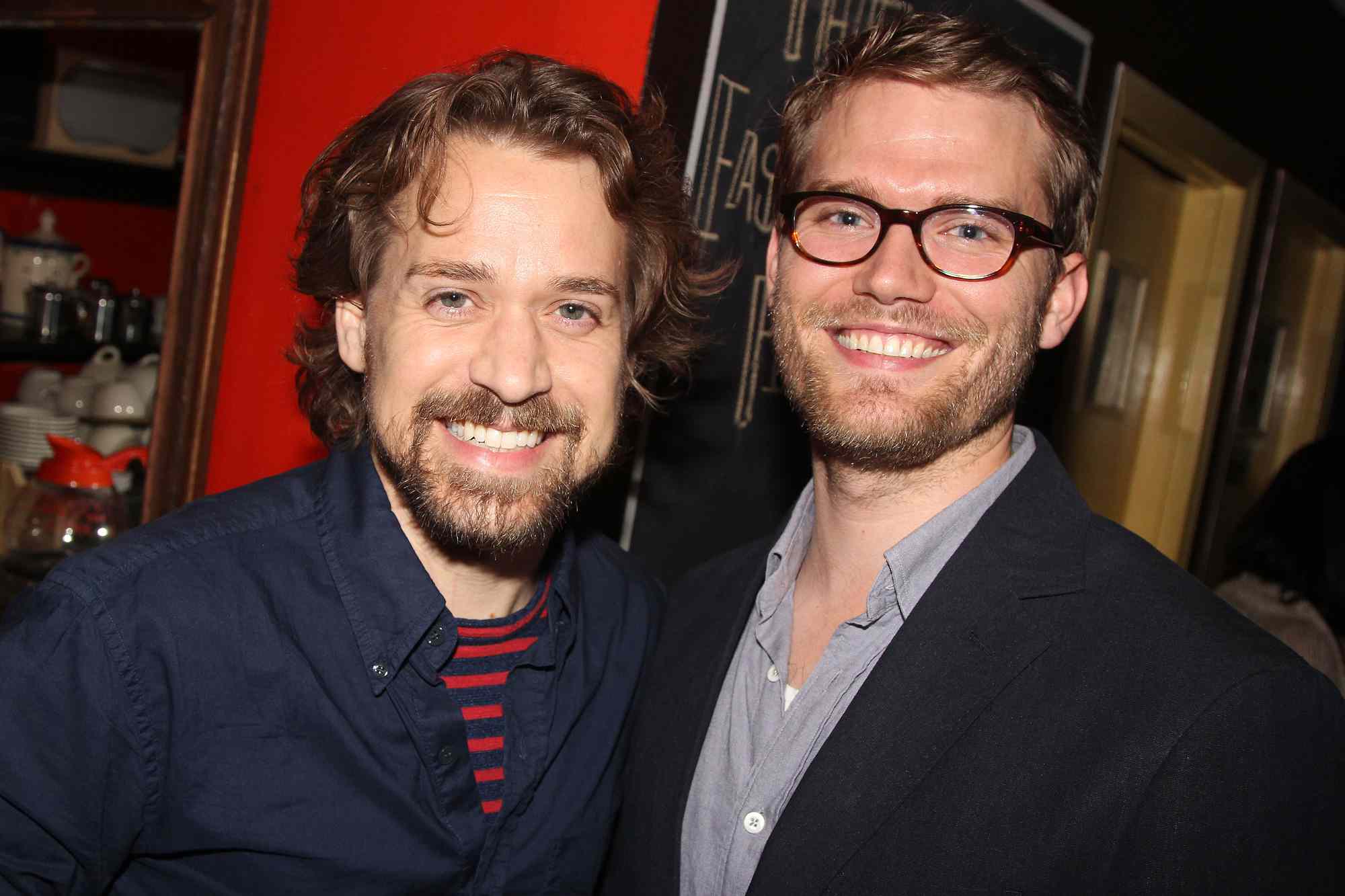 T.R. Knight and husband Patrick Leahy attend the after party for "Romeo And Juliet" Off Broadway opening night production at Pangea on October 16, 2013 in New York City.