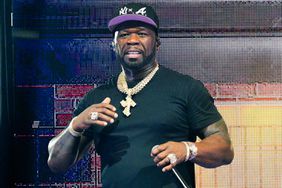 50 Cent performs during 50 Cent: The Final Lap Tour at Cellairis Amphitheatre at Lakewood on Aug. 17, 2023 