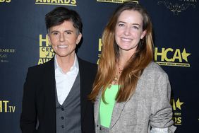 Stephanie Allynne and Tig Notaro arrive at the Hollywood Critics Association's 2023 HCA Film Awards on February 24, 2023 in Beverly Hills, California. 