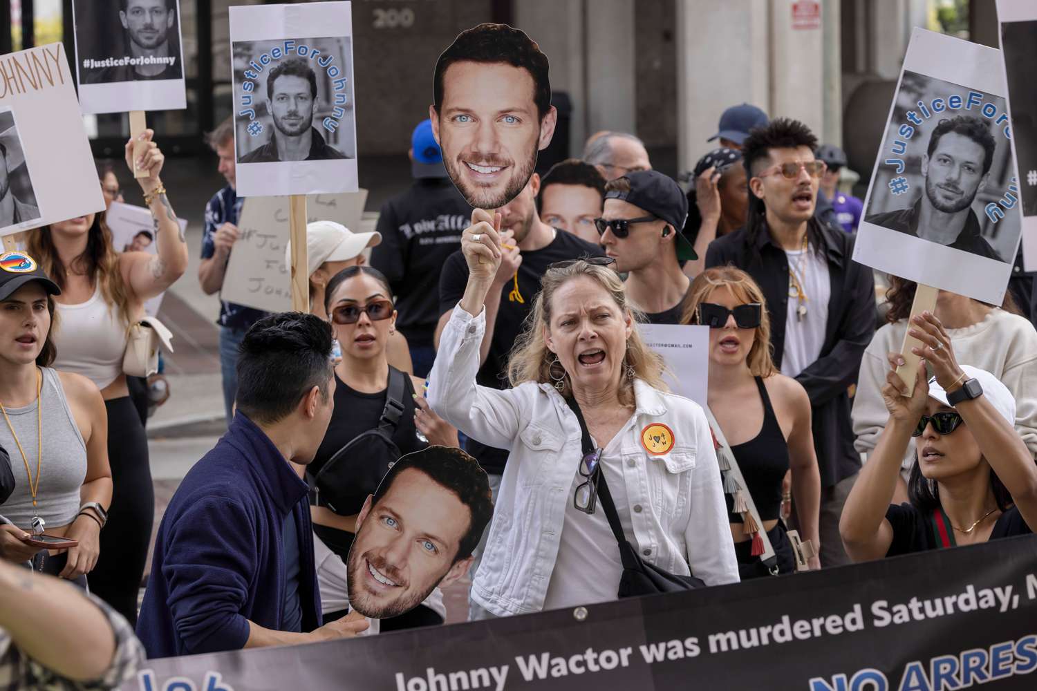 Johnny Wactor's friends, family and supporters march through Los Angeles