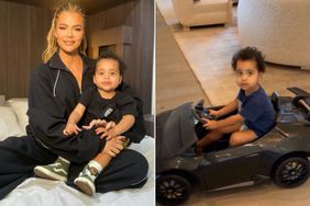 khloe kardashian son tatum drives toy lamborghini into wall instagram 07 31 24