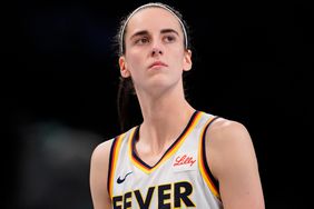 Caitlin Clark #22 of the Indiana Fever looks on during the game against the New York Liberty during the 2024 Commissioner's Cup game on June 2, 2024 in Brooklyn, New York.