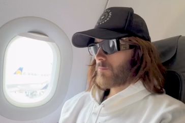 Jared Leto on flight